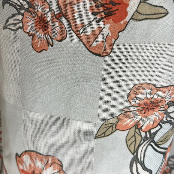 J.O.A. Light blue & coral floral midi dress S - Picture 6 of 13